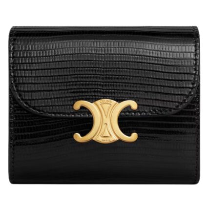 CELINE SMALL FLAP WALLET TRIOMPHE IN LIZARD