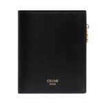 CELINE COMPACT WALLET TRIOMPHE CHARMS IN SHINY CALFSKIN