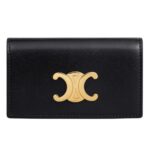CELINE KEY CASE TRIOMPHE IN SHINY CALFSKIN CLOUDY GREY