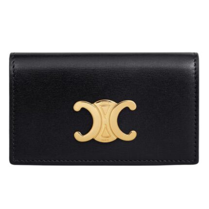 CELINE KEY CASE TRIOMPHE IN SHINY CALFSKIN CLOUDY GREY