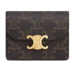 CELINE BUSINESS CARD HOLDER TRIOMPHE IN CANVAS AND LAMBSKIN