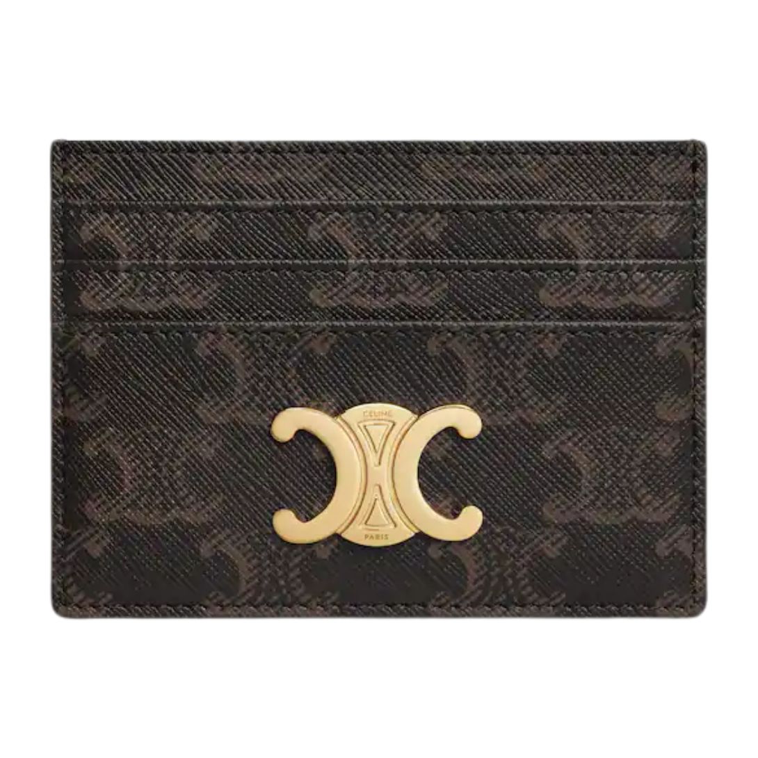1 CELINE CARD HOLDER TRIOMPHE IN TRIOMPHE CANVAS