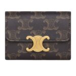 CELINE COMPACT WALLET WITH COIN TRIOMPHE IN CANVAS