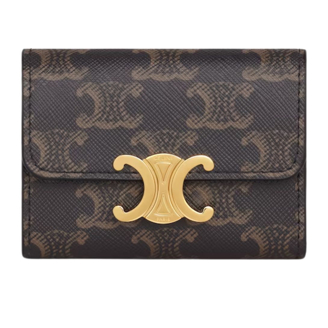 1 CELINE COMPACT WALLET WITH COIN TRIOMPHE IN CANVAS