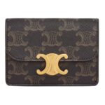 CELINE CARD HOLDER WITH FLAP TRIOMPHE IN TRIOMPHE CANVAS