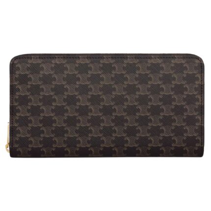 CELINE LARGE ZIPPED WALLET IN TRIOMPHE CANVAS
