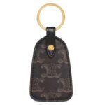 CELINE KEY HOLDER IN TRIOMPHE CANVAS AND CALFSKIN