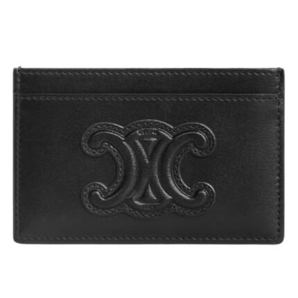 CELINE CARD HOLDER CUIR TRIOMPHE IN SHINY CALFSKIN