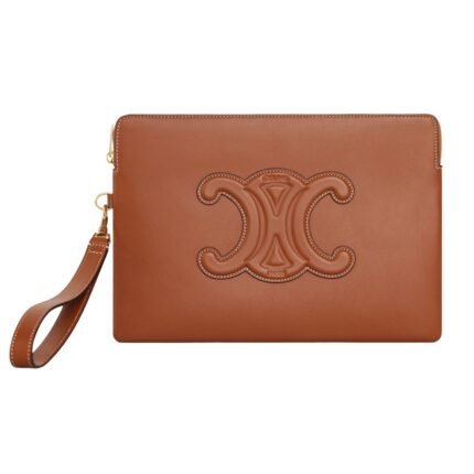 CELINE SMALL POUCH WITH STRAP CUIR TRIOMPHE IN SMOOTH CALFSKIN