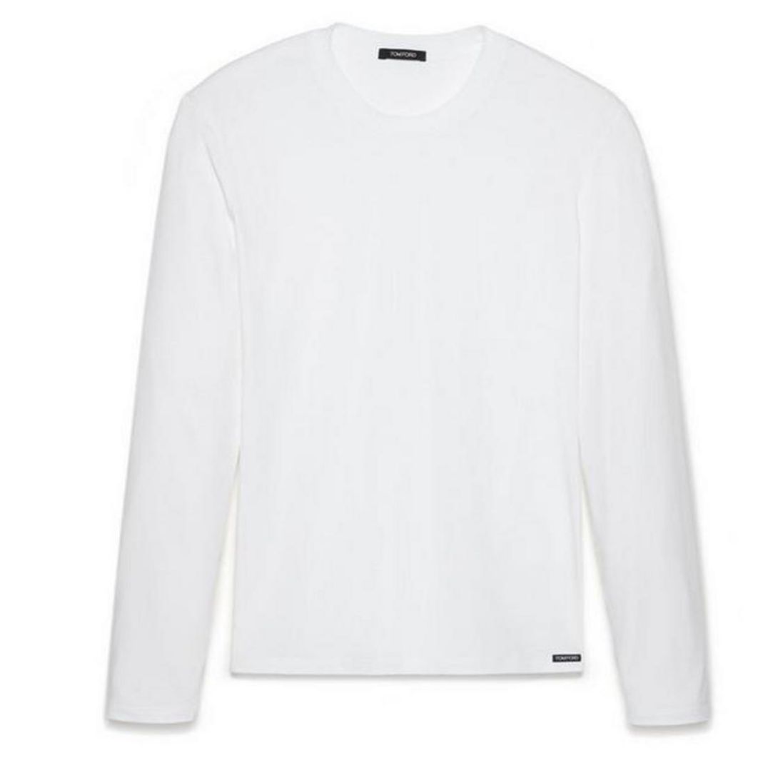 1 TOM FORD COTTON MODAL LONG SLEEVE CREW NECK T SHIRT
