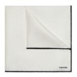 TOM FORD SATIN POCKET SQUARE WHITE