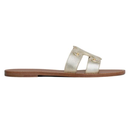 CELINE TRIOMPHE MULE IN METALIZED CALFSKIN