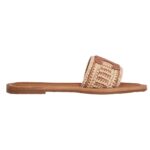 CELINE LYMPIA MULE IN RAFFIA