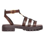 CELINE CLEA TRIOMPHE GLADIATOR SANDAL IN CALFSKIN VEGETAL TANNING TAN