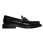 CELINE UNIVERSITÉ TRIOMPHE CHAIN LOAFER IN POLISHED BULL AND TARTAN