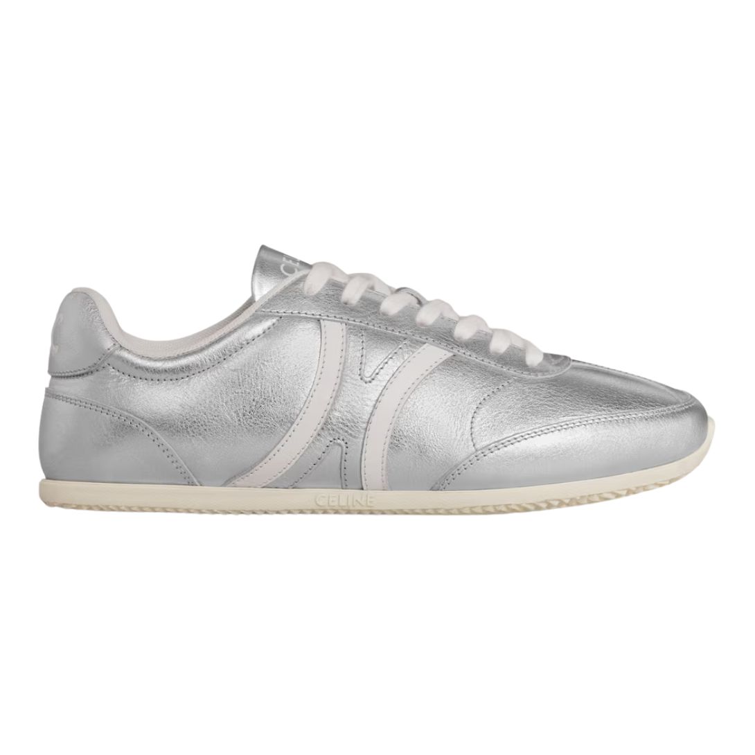 1 CELINE JOGGER LOW LACE UP SNEAKER IN LAMINATED CALFSKIN AND CALFSKIN