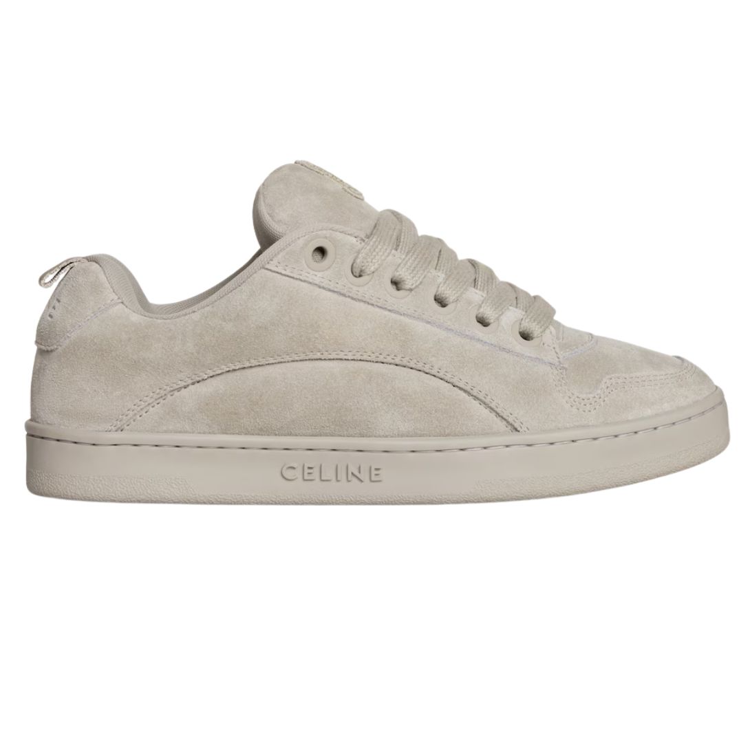 1 CELINE HUNTINGTON LOW TOP SNEAKERS IN SUEDE CALFSKIN AND MESH