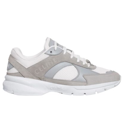 CELINE RUNNER CR 03 LOW LACE UP SNEAKER IN SUEDE CALFSKIN MESH AND CALFSKIN