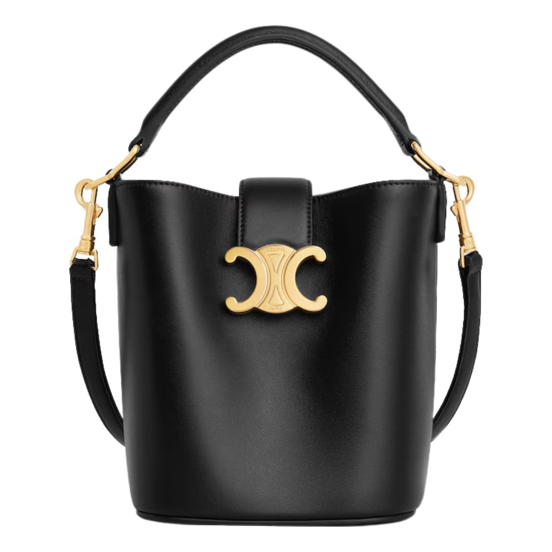 1 CELINE MINI BUCKET LOUISE IN SMOOTH CALFSKIN BLACK