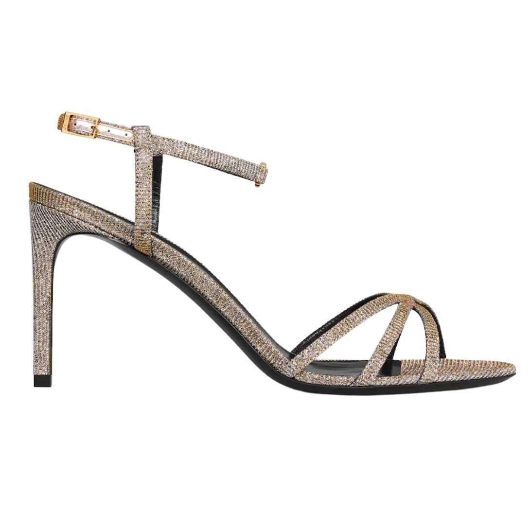 1 CELINE SOIR SANDAL IN IRIDESCENT FABRIC