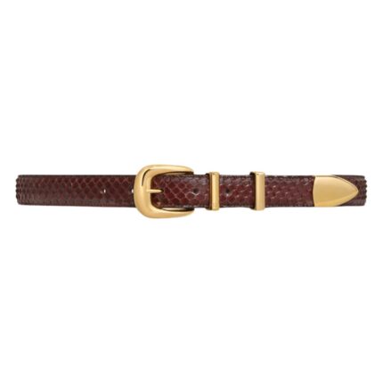 CELINE MEDIUM WESTERN BELT IN PYTHON BROWN