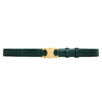 CELINE MEDIUM TRIOMPHE BELT IN LIZARD PASTEL PINK