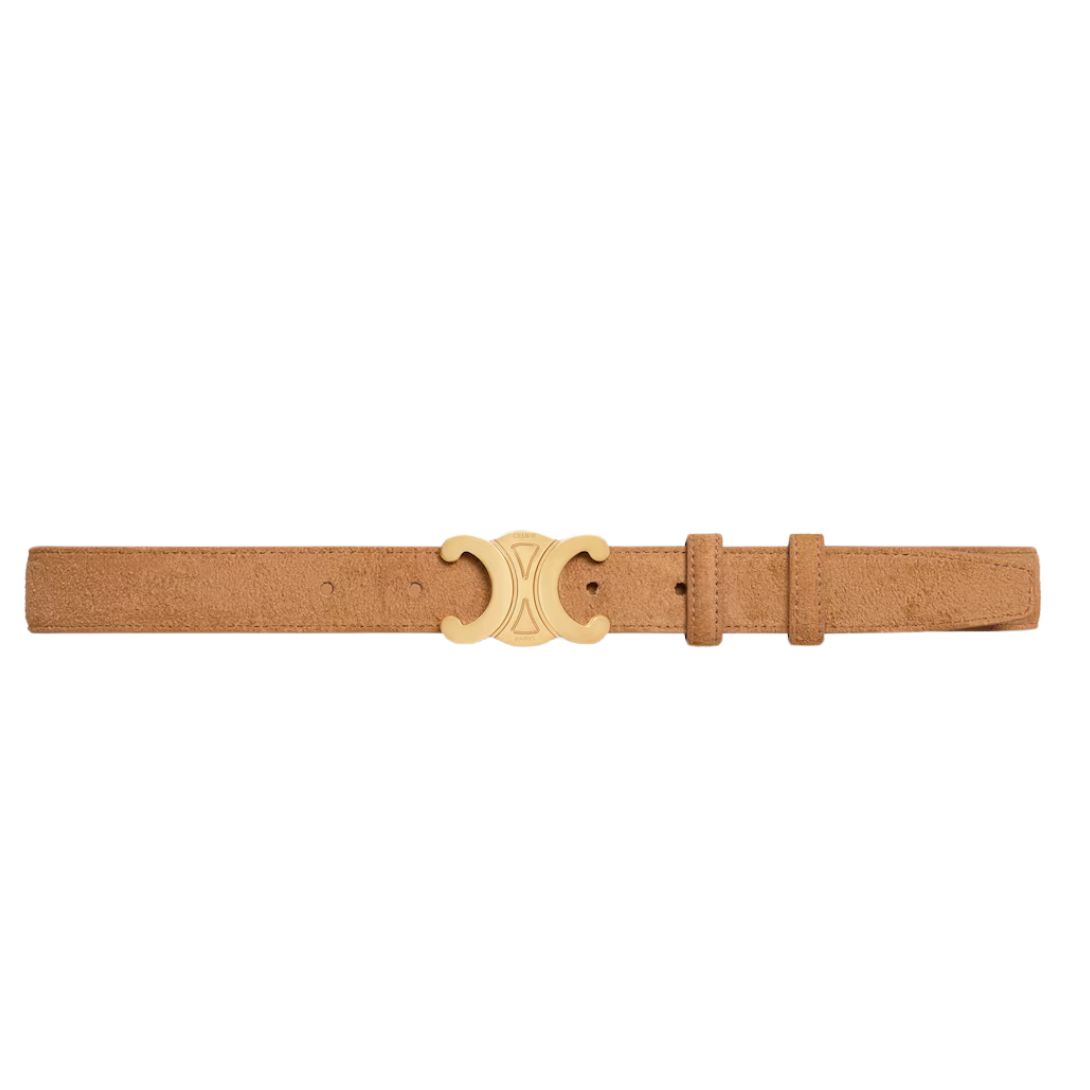 1 CELINE MEDIUM TRIOMPHE BELT IN SUEDE CALFSKIN