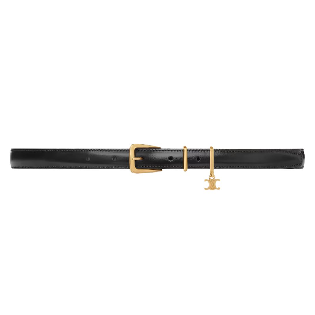 1 CELINE ELEGANT CHARM BELT IN TAURILLON LEATHER