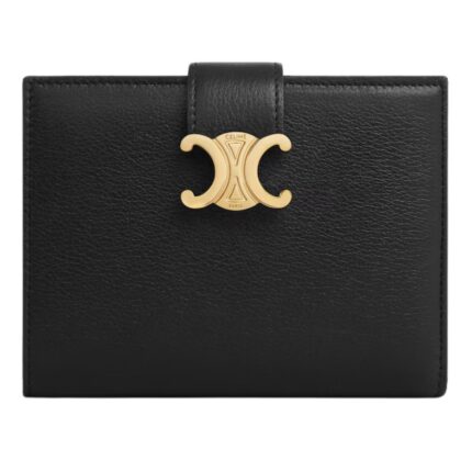 CELINE MEDIUM WALLET VICTOIRE IN TRIOMPHE CANVAS BLACK
