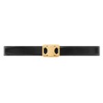 CELINE MEDIUM REVERSIBLE FRAMED TRIOMPHE BELT IN TAURILLON AND NATURAL CALFSKIN