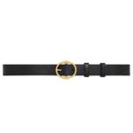 CELINE MEDIUM TWIN TRIOMPHE BELT IN VINTAGE CALFSKIN BLACK