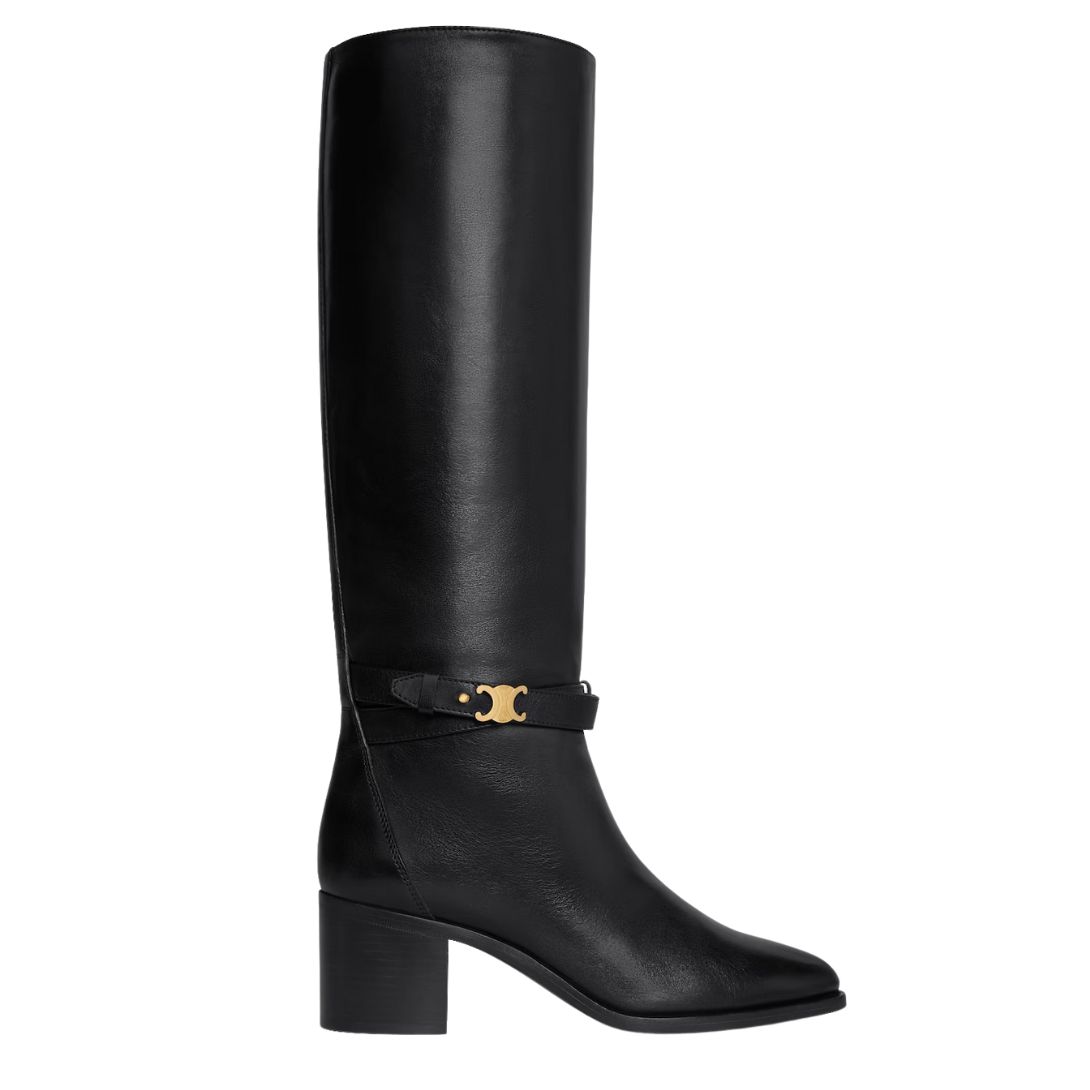 1 HIGH CELINE RAIN BOOTS IN NATURAL RUBBER
