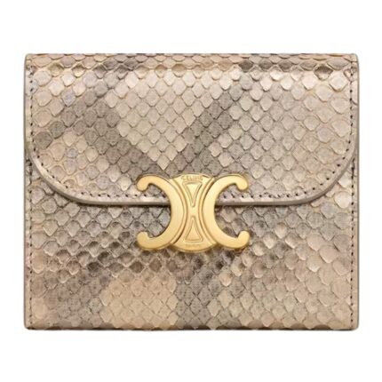 CELINE SMALL FLAP WALLET TRIOMPHE IN PYTHON
