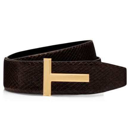 TOM FORD PRINTED PYTHON REVERSIBLE ICON T BELT