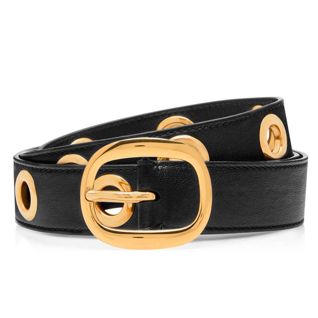 1 TOM FORD OVOID BELT WITH EYELETS BLACK