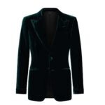 TOM FORD FLUID VELVET SHELTON COCKTAIL JACKET NAVY
