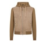 TOM FORD SUEDE FRONT WOOL ZIP HOODIETOM FORD SUEDE FRONT WOOL ZIP HOODIE