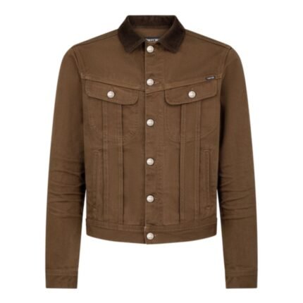TOM FORD TWILL CORD COLLAR DENIM JACKET