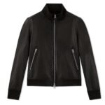 TOM FORD GRAIN LEATHER TRACK BOMBER