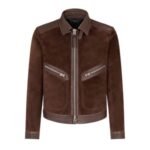 TOM FORD SUEDE CONTRAST ZIP BLOUSON
