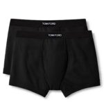 TOM FORD COTTON BOXER BRIEFS TWO PACK BLACK/GREY