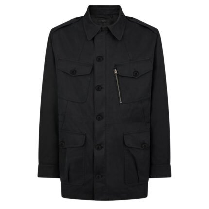 TOM FORD LIGHT FELT STAND COLLAR OVERSHIRT
