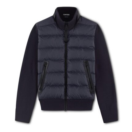 TOM FORD NYLON DOWN FRONT MERINO BLOUSON