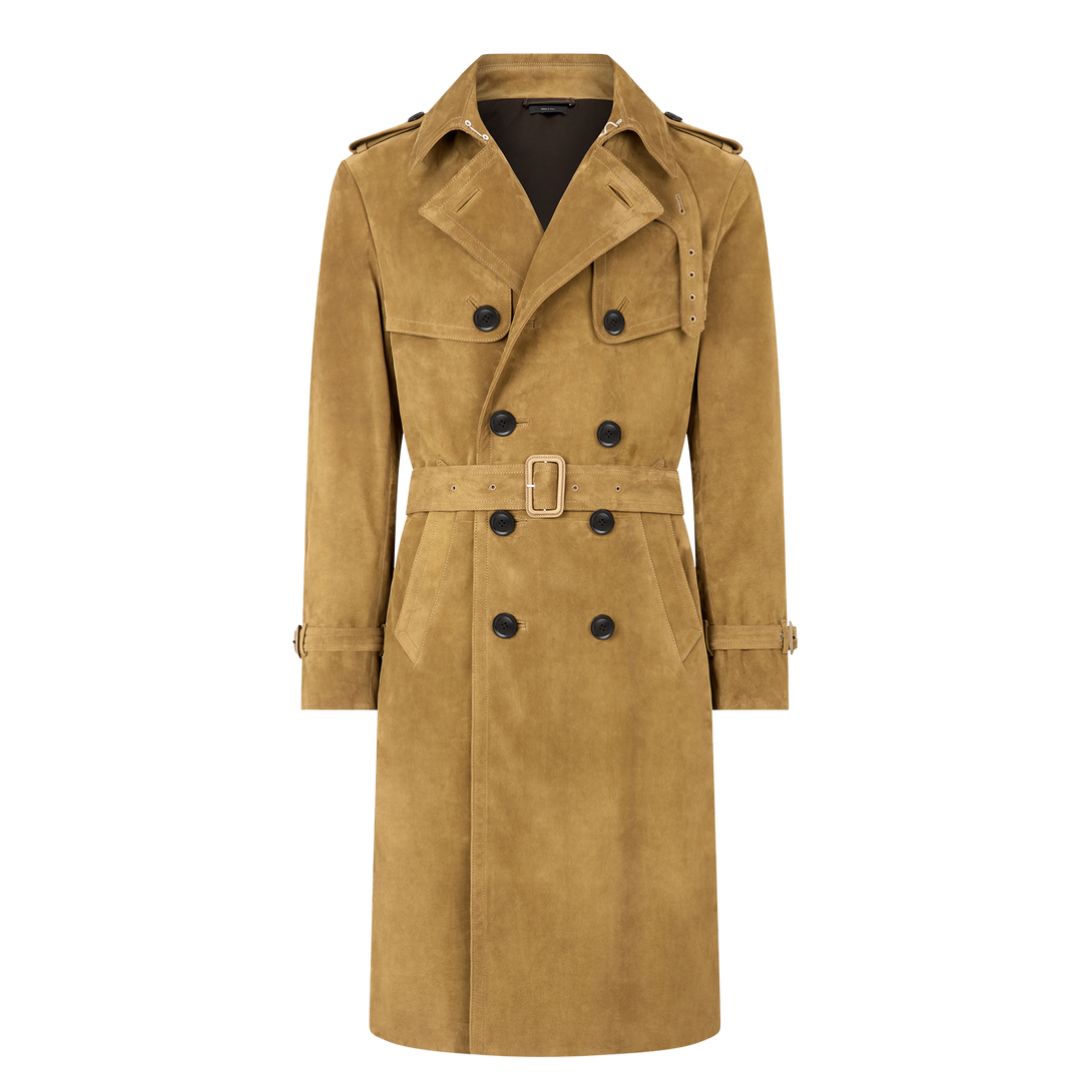 1 TOM FORD BUTTERY SUEDE TRENCH