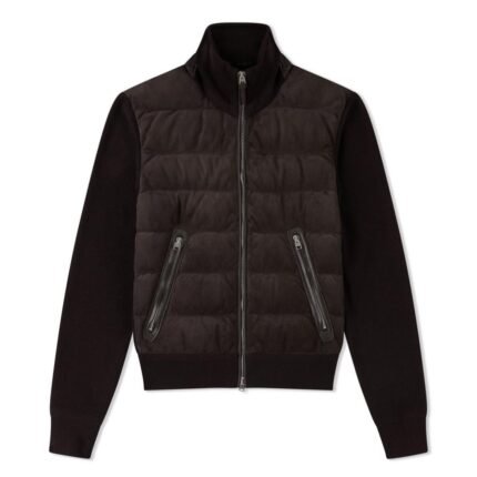 TOM FORD DOWN SUEDE FRONT ZIP THROUGH