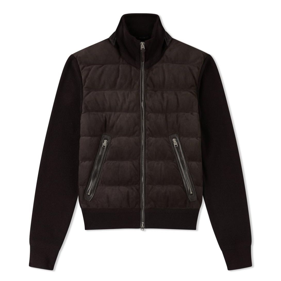 1 TOM FORD DOWN SUEDE FRONT ZIP THROUGH