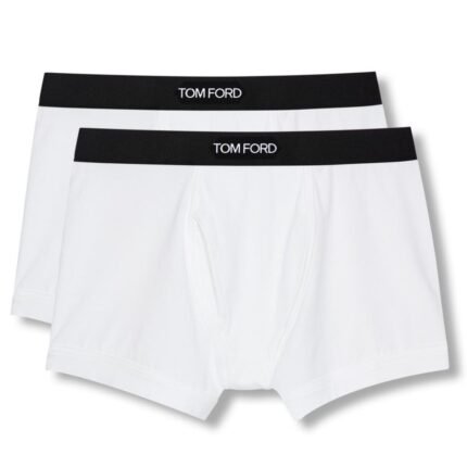 TOM FORD COTTON MODAL BOXER BRIEFS TWO PACK BLACK