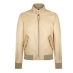 TOM FORD GRAIN LEATHER HARRINGTON