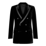 TOM FORD COMPACT LIGHT VELVET ATTICUS COCKTAIL JACKET OCEAN