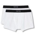 TOM FORD COTTON MODAL BOXER BRIEFS TWO PACK WHITE
